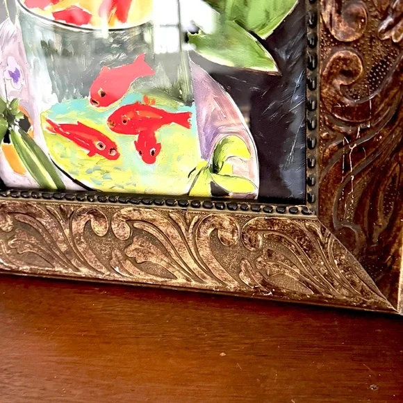 Fishbowl Black Cat Matisse Famous Painting Canvas Print Framed Fish Wall Art - Picture 5 of 12